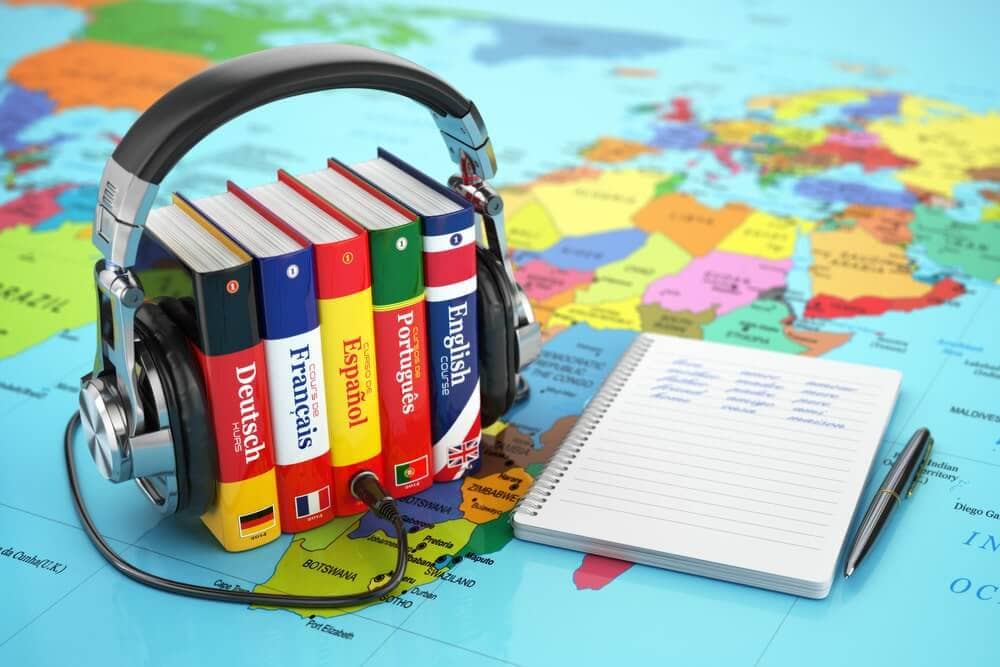 learning-languages-online-audiobooks-concept-books